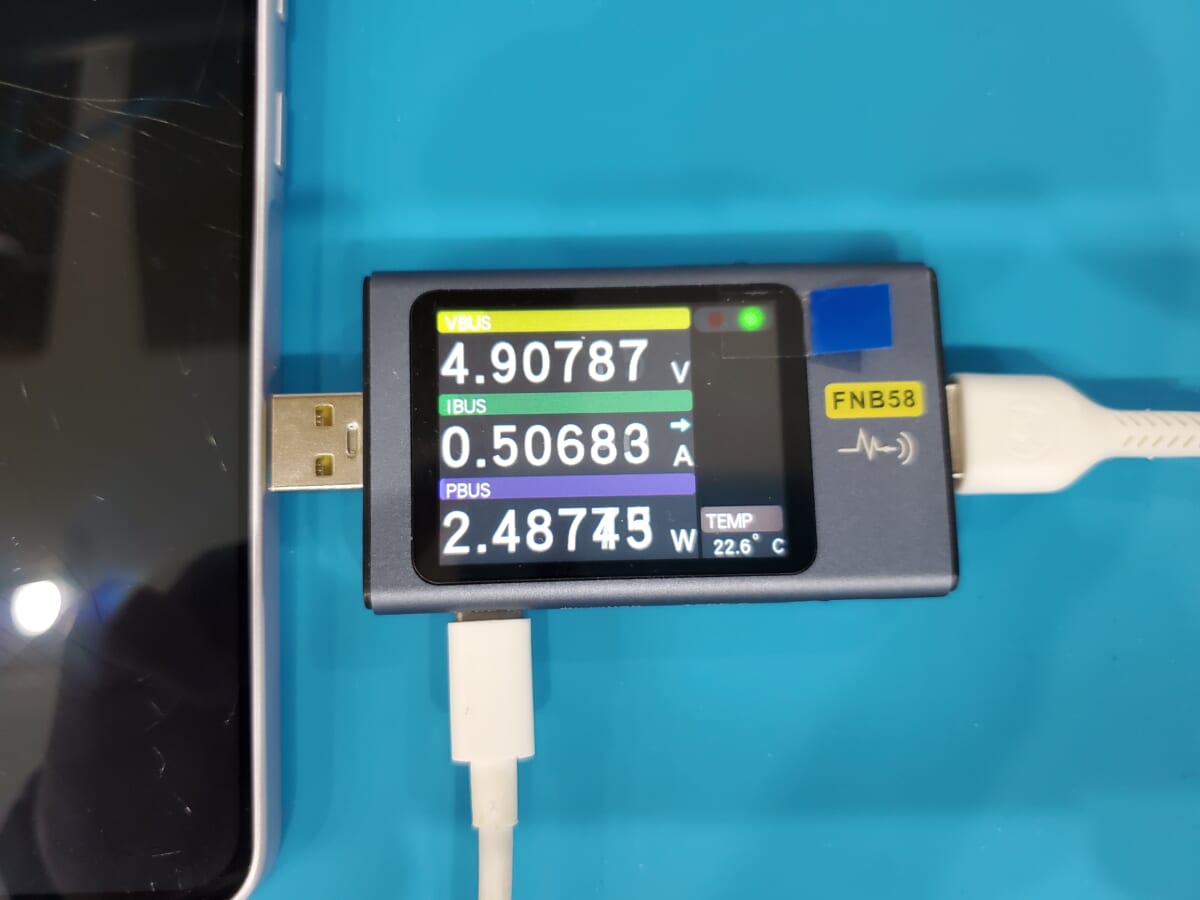 Galaxy A36 SC-54F 充電時の電流値測定による初期診断