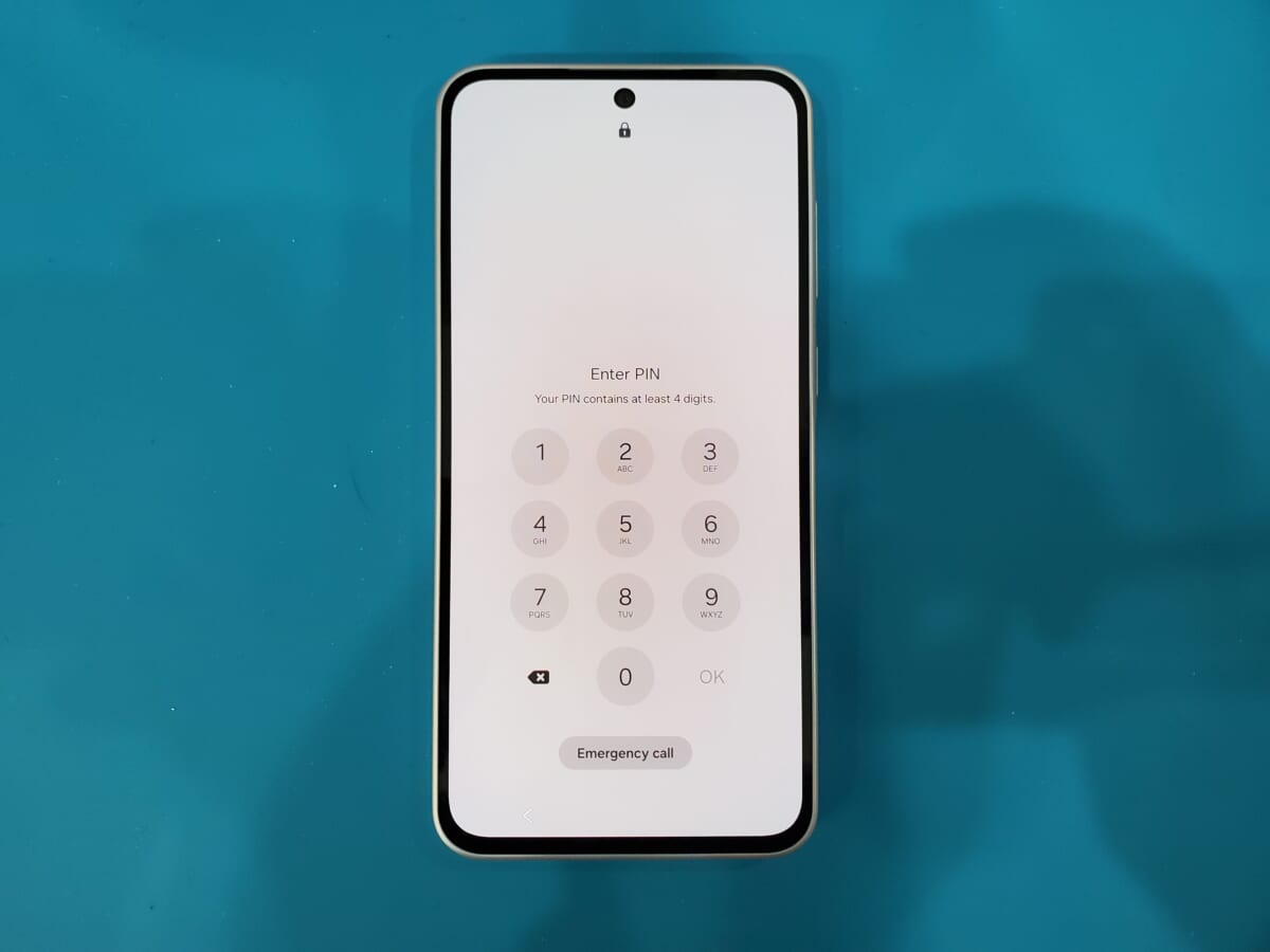 Galaxy A36 SC-54F 修理後に正常起動した状態